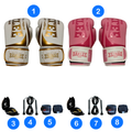 Pack 2 Gants de Boxe + 2 Protège-Dents + 2 Bandes 3,5 m + 2 Cordes à Sauter