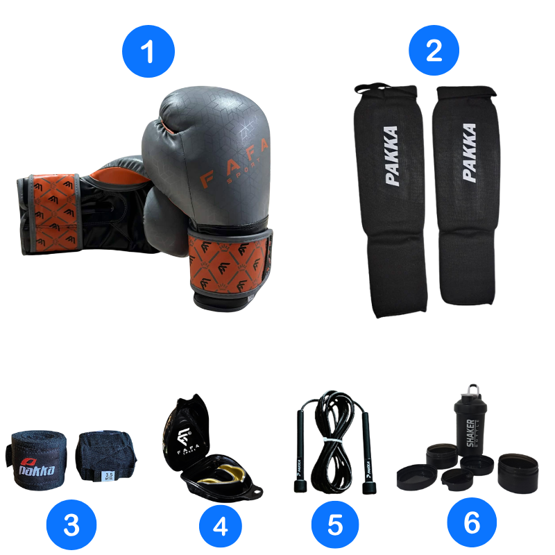 Pack Kickboxing Fafa Gris 6x1