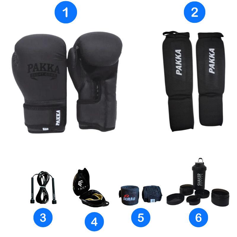 Pack De Kickboxing Pakka Noir 6x1