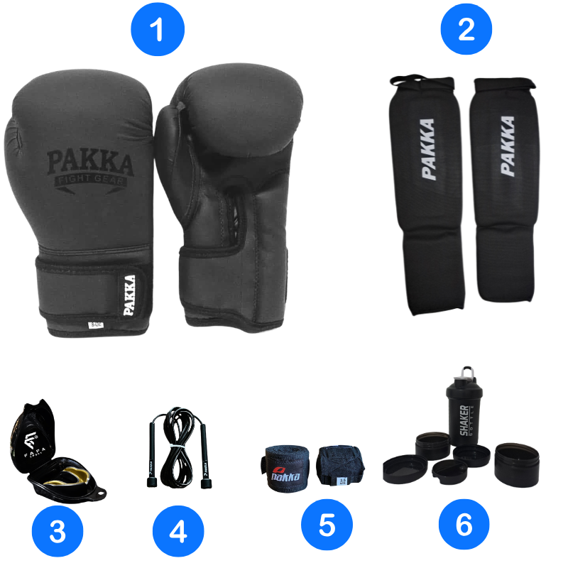 Pack De Kickboxing Pakka Noir 6x1